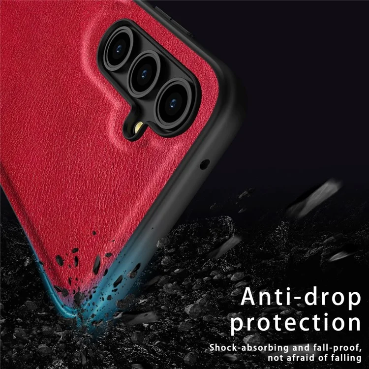 Per Samsung Galaxy M35 5G Case Retro PU Leather Coated PC + TPU Phone Cover - Nero