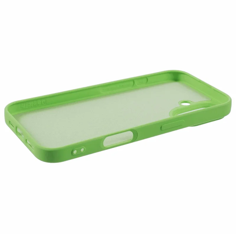 For iPhone 16 Case TPU Phone Cover with Soft Fiber Lining - Matcha Green