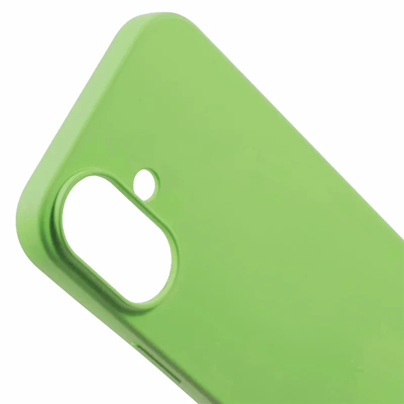 For iPhone 16 Case TPU Phone Cover with Soft Fiber Lining - Matcha Green
