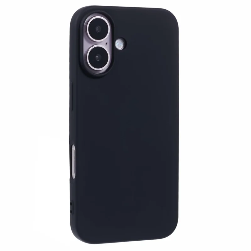 For iPhone 16 Case TPU Phone Cover with Soft Fiber Lining - Black