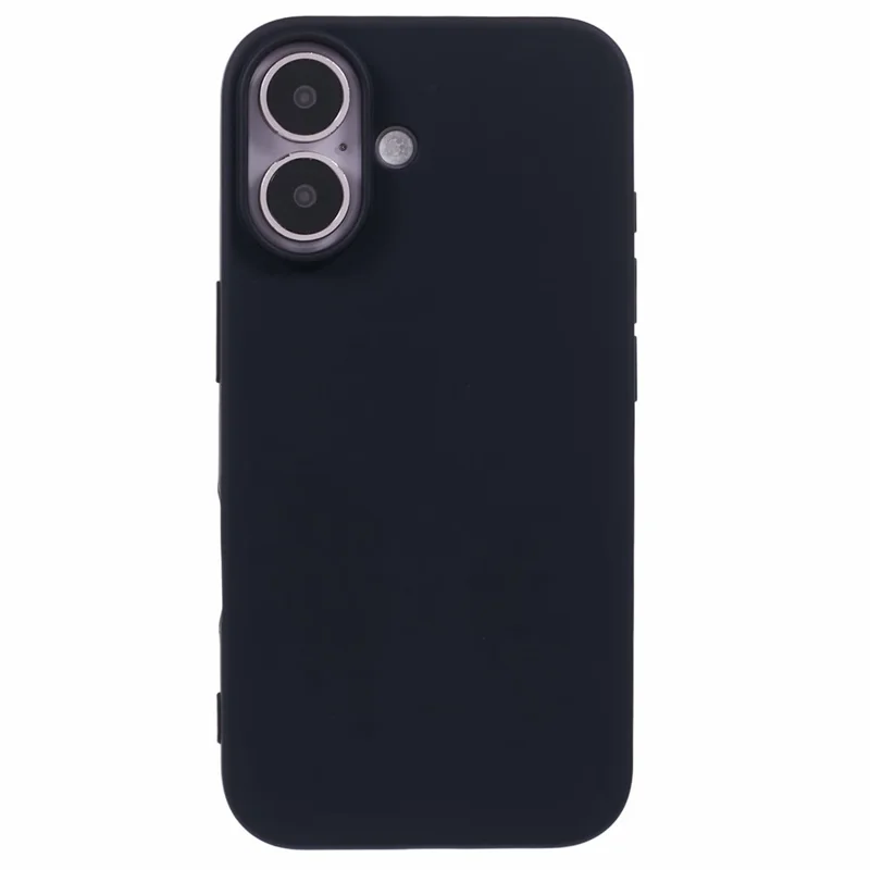 For iPhone 16 Case TPU Phone Cover with Soft Fiber Lining - Black