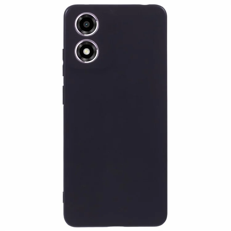 For Motorola Moto E14 4G / G04 4G / G04s 4G / G24 4G Case TPU Glossy Phone Case Precise Lens Protection - Black