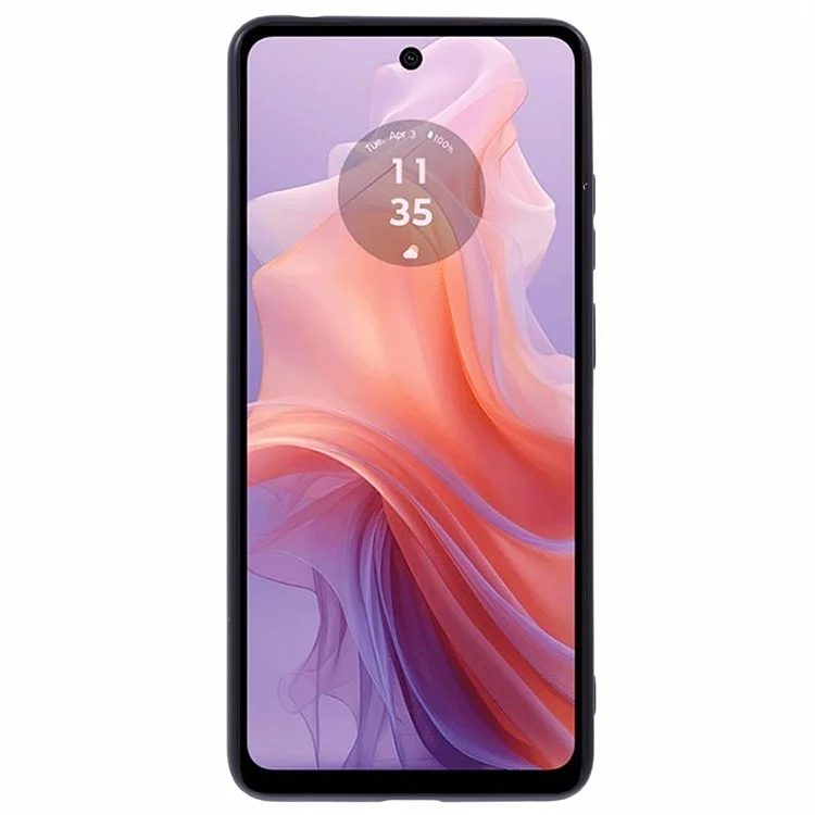 For Motorola Moto E14 4G / G04 4G / G04s 4G / G24 4G Case TPU Glossy Phone Case Precise Lens Protection - Black