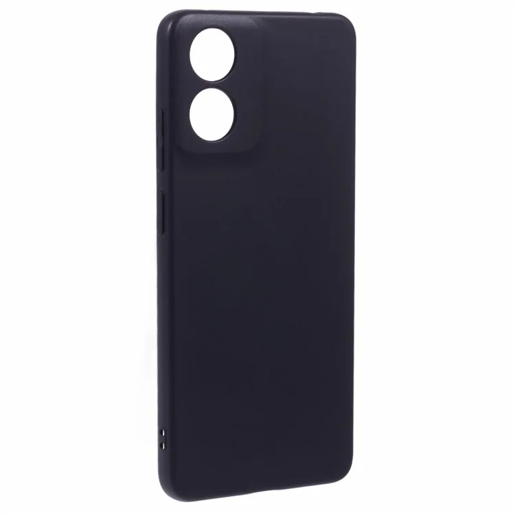 For Motorola Moto E14 4G / G04 4G / G04s 4G / G24 4G Case TPU Glossy Phone Case Precise Lens Protection - Black