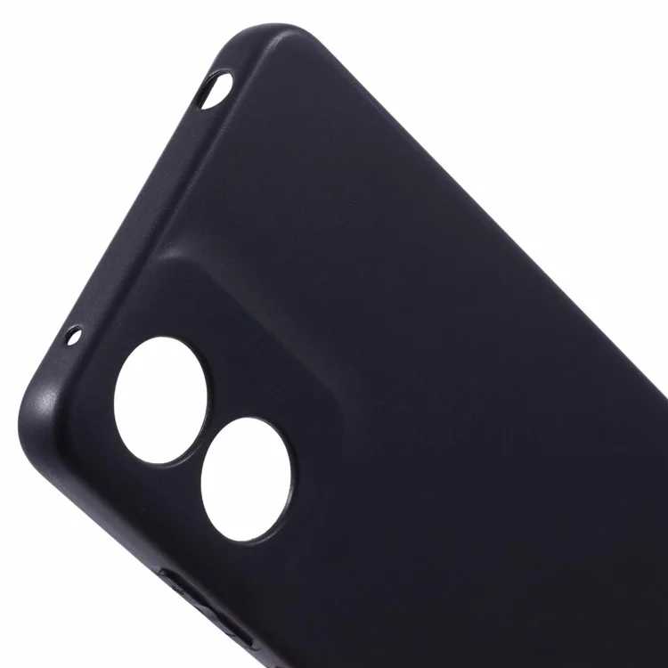 For Motorola Moto E14 4G / G04 4G / G04s 4G / G24 4G Case TPU Glossy Phone Case Precise Lens Protection - Black