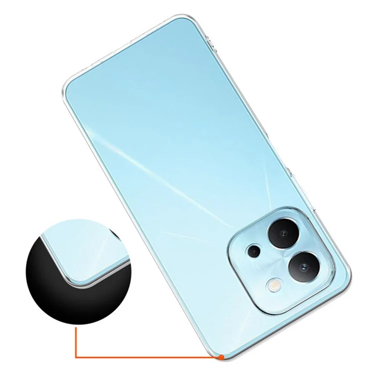 Para vivo Y28 4G Case Transparente Suave TPU Capa de Telefone Protetora Fina