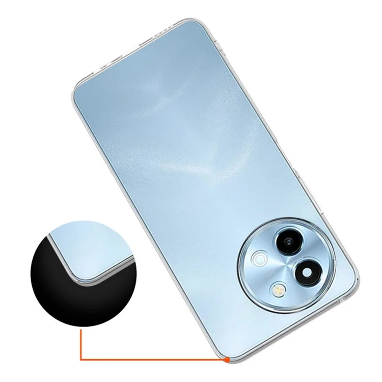 Для vivo Y38 5G Clear Case Shockproof Ultra Slim Soft TPU Phone Cover