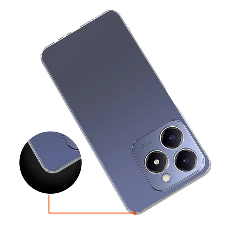 Для Realme C61 4G Case Прозрачный Slim-Fit Мягкий TPU Phone Cover