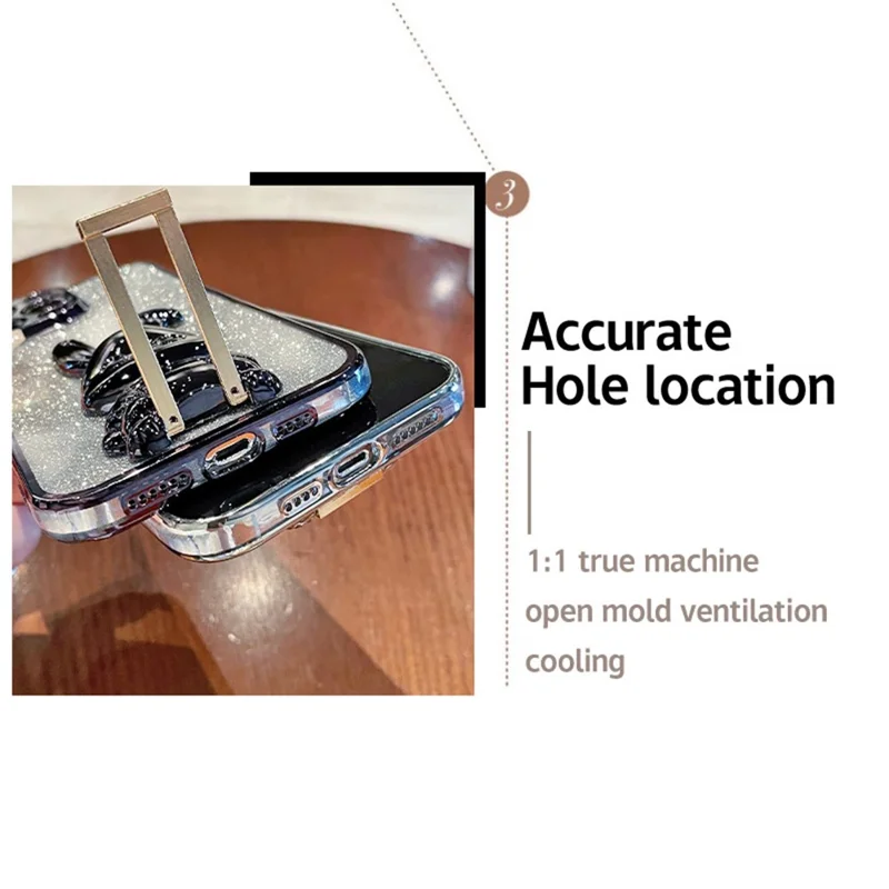 For Realme 12 Pro 5G / 12 Pro+ 5G Case PC+TPU Electroplating Glitter Rabbit Phone Cover - Silver