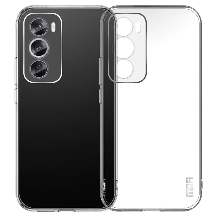 MOFI Pour Oppo Reno12 Pro 5G (Mondial) Étui Transparent Slim TPU Housse de Téléphone