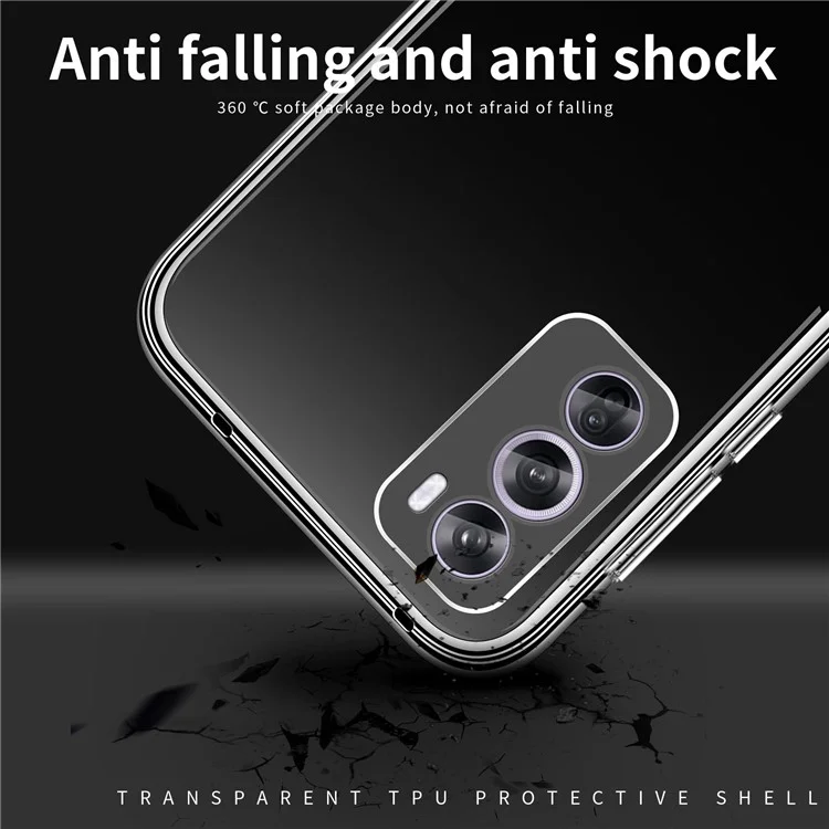 MOFI Pour Oppo Reno12 Pro 5G (Mondial) Étui Transparent Slim TPU Housse de Téléphone