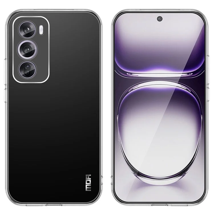 MOFI Pour Oppo Reno12 Pro 5G (Mondial) Étui Transparent Slim TPU Housse de Téléphone