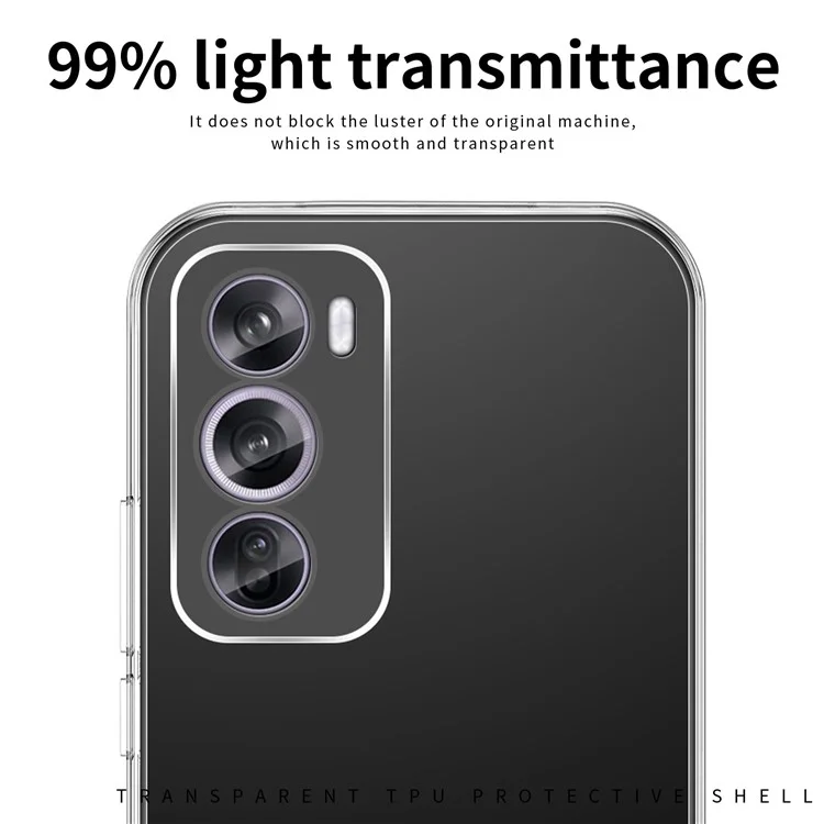 MOFI Pour Oppo Reno12 Pro 5G (Mondial) Étui Transparent Slim TPU Housse de Téléphone