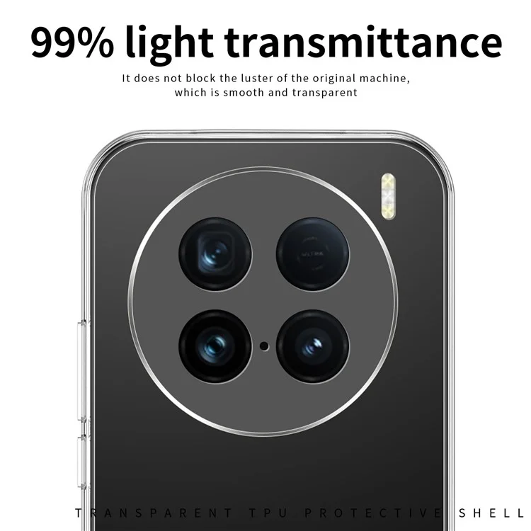 Étui MOFI pour vivo X100 Ultra 5G, étui fin transparent en TPU pour téléphone