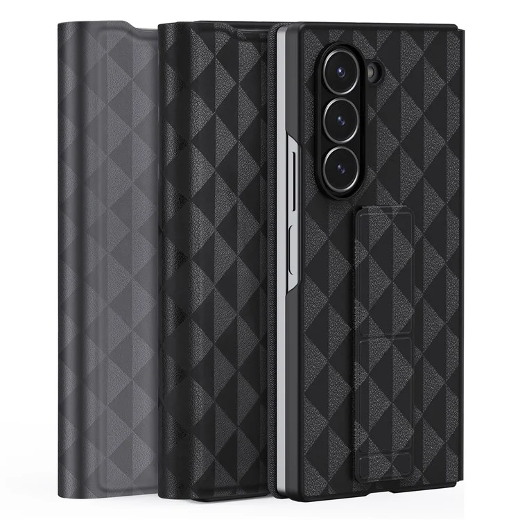 DUX DUCIS Fitt Series for Samsung Galaxy Z Fold6 5G Case Leather Phone Cover with Card Slot Kickstand - Grey
