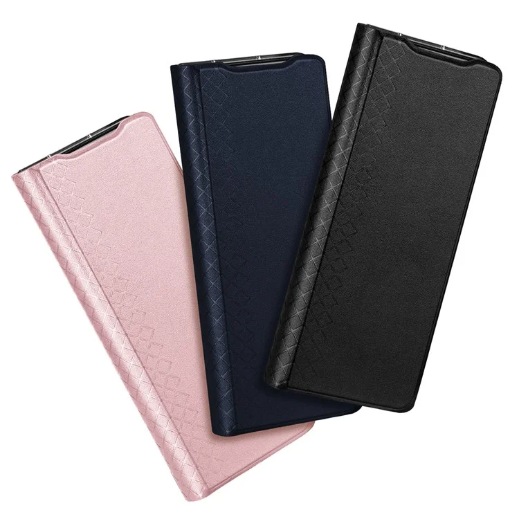 For Samsung Galaxy Z Fold6 5G Magnetic Case DUX DUCIS Bril Series Leather+PC Phone Cover with Stand - Black