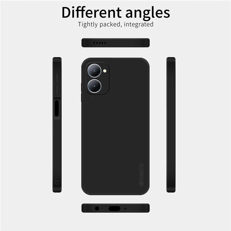 PINWUYO JK Touching Series Para vivo Y03 / Y18 4G Case TPU Phone Cover Toque Seda-Macio - Azul Marinho