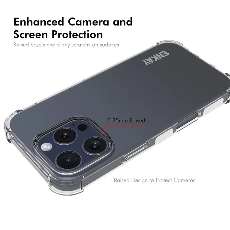 ENKAY HAT PRINCE For iPhone 16 Pro Case Non-Slip TPU Phone Cover Thickened Corners