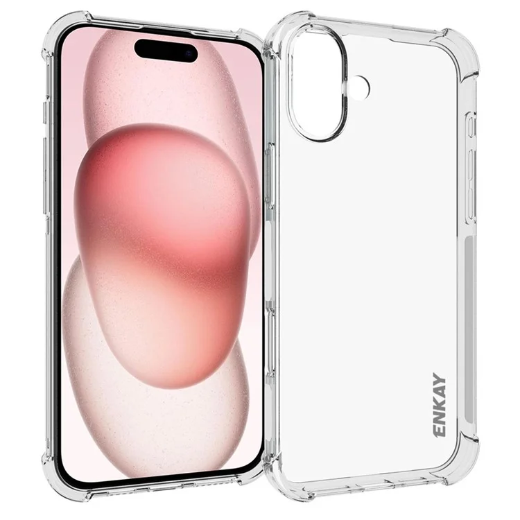 ENKAY HAT PRINCE Für iPhone 16 Case Transparent TPU Tropfenresistente Handyhülle