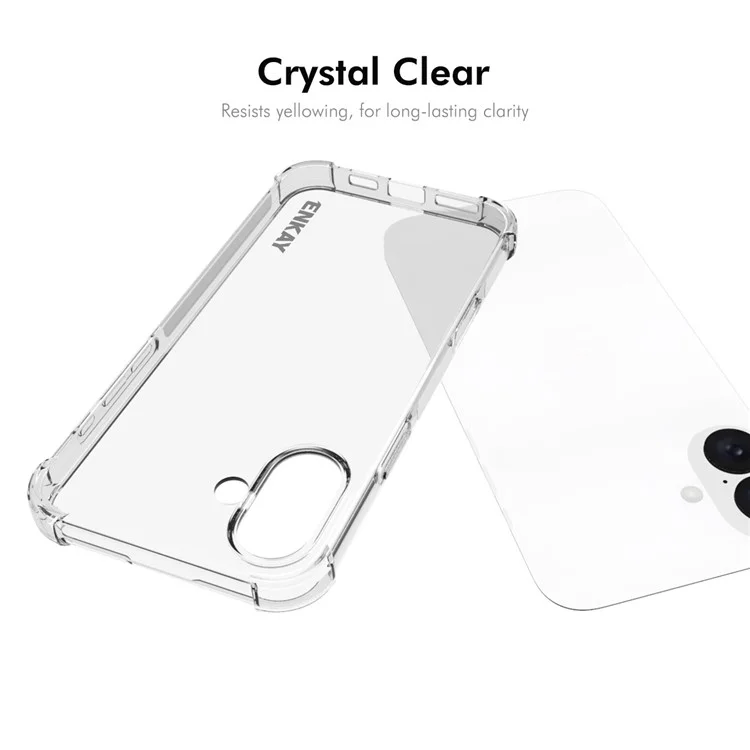 ENKAY HAT PRINCE Für iPhone 16 Case Transparent TPU Tropfenresistente Handyhülle
