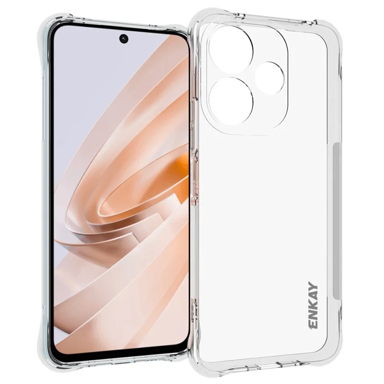 ENKAY HAT PRINCE For Xiaomi Redmi Note 13R 5G TPU Case Corners Protection Clear Phone Cover