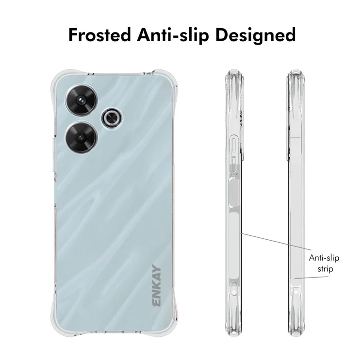 ENKAY HAT PRINCE For Xiaomi Redmi Note 13R 5G TPU Case Corners Protection Clear Phone Cover