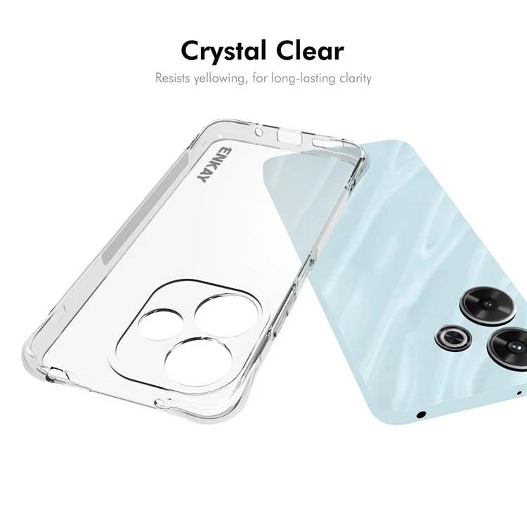 ENKAY HAT PRINCE For Xiaomi Redmi Note 13R 5G TPU Case Corners Protection Clear Phone Cover