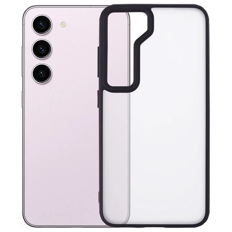 X-LEVEL For Samsung Galaxy S23 Case Matte PC+TPU Anti-Scratch Phone Cover - Black