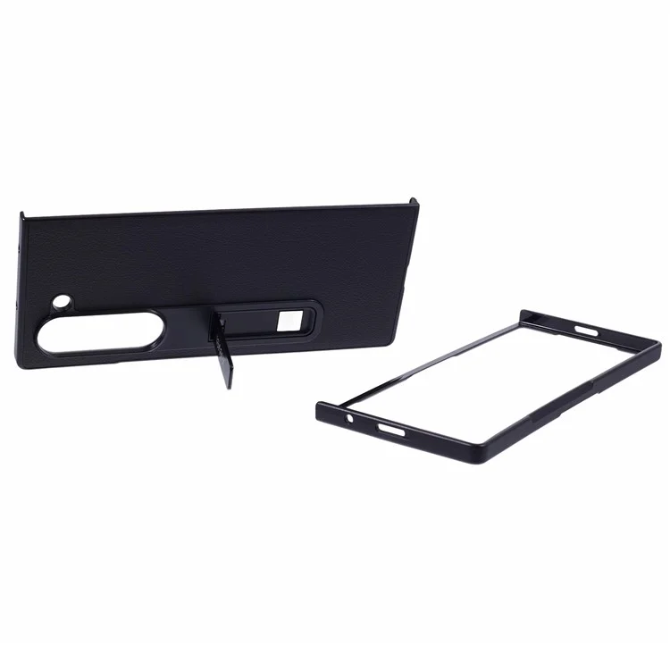 X-LEVEL Per Samsung Galaxy Z Fold6 5G Custodia Telefonica con Supporto Magnetico in Pelle PU+PC - Nero
