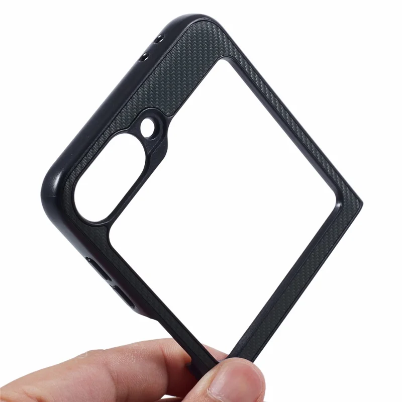 X-LEVEL Phone Case for Samsung Galaxy Z Flip7 FE 5G / Z Flip6 5G Carbon Fiber Texture PU Leather+PC Phone Cover - Green