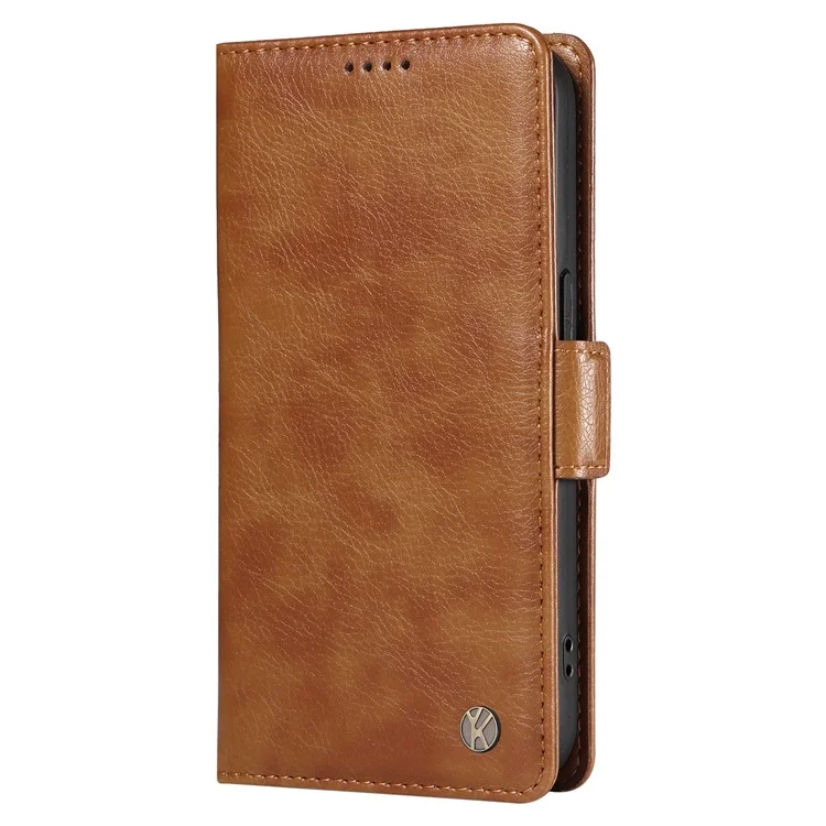 YIKATU YK-007 Für Xiaomi Poco F6 Pro 5G / Redmi K70 5G / K70 Pro 5G Lederhülle Handyhülle - Braun