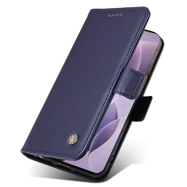 YIKATU YK-003 для Xiaomi Poco F6 Pro 5G / Redmi K70 5G / K70 Pro 5G Кожаный кошелек Чехол для телефона - Синий Сапфир