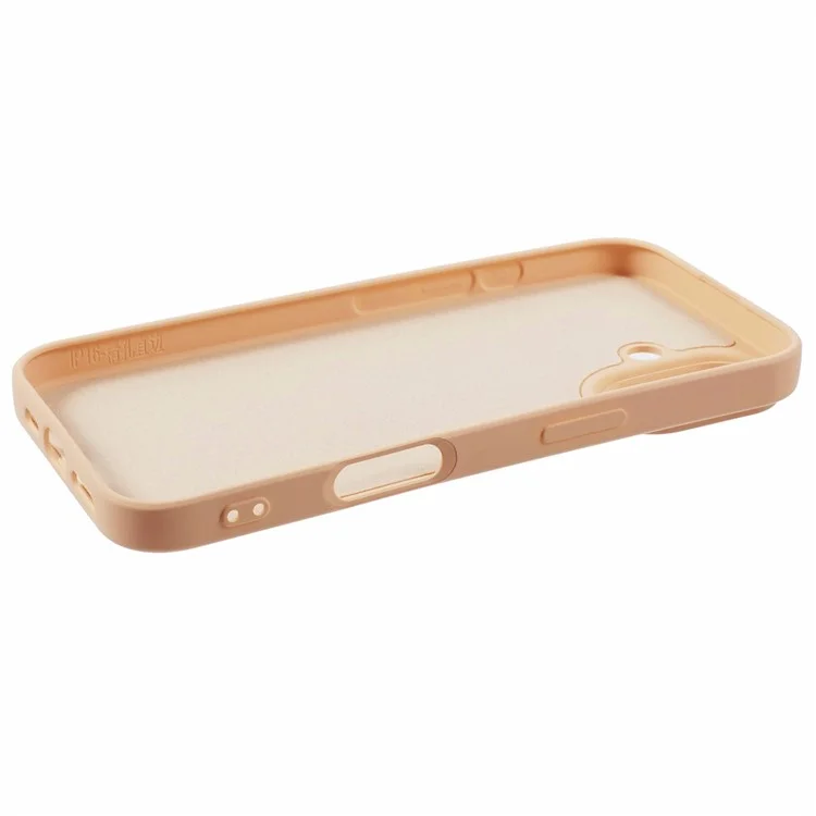 Funda para iPhone 16 Plus de TPU, forro de fibra suave, cubierta de teléfono anti-arañazos - Rosa