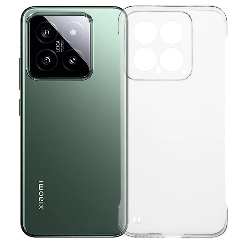 For Xiaomi 14 Pro Frameless Case PC Phone Cover High Transparency