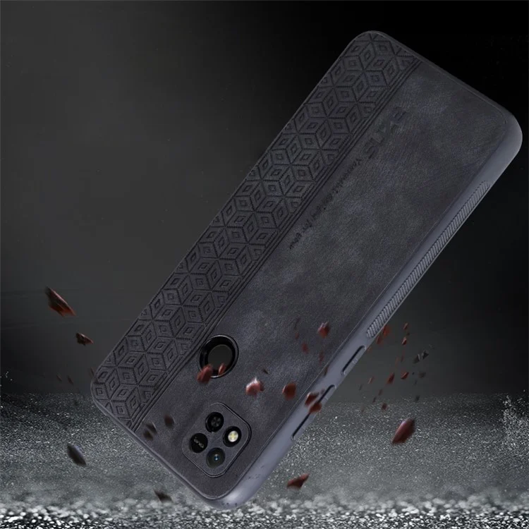 AZNS для Xiaomi Redmi 10A / Redmi 9C / Redmi 9C NFC Чехол из PU-кожи с TPU покрытием, противоударный, с отпечатанным узором - коричневый