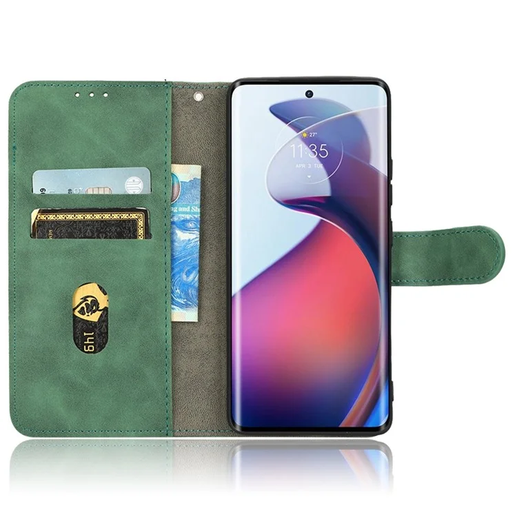 Para Motorola Moto S30 Pro 5G PU PU Stot Stot Teple Teple Toucho Toucho Tacho Fentante Folo Folio Folio Folio - Verde