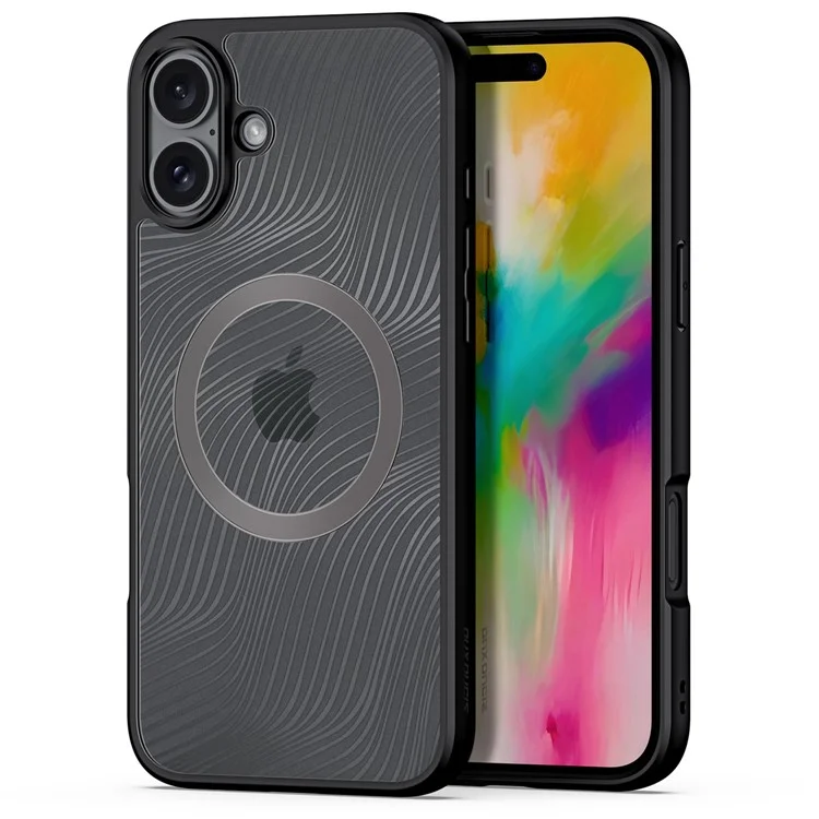 DUX DUCIS Aimo Series for iPhone 16 Plus Magnetic Case PC+TPU Protective Phone Cover (REACH Certification) - Black