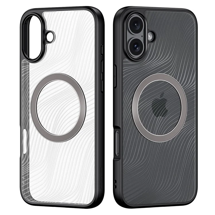 DUX DUCIS Aimo Series for iPhone 16 Plus Magnetic Case PC+TPU Protective Phone Cover (REACH Certification) - Black