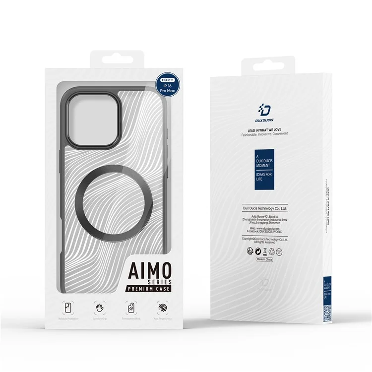 DUX DUCIS Aimo Series for iPhone 16 Pro Max Phone Case Compatible with MagSafe (REACH Certification) - Black