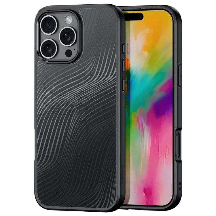 Serie Dux Ducis Aimo Para Iphone 16 Pro Max Case TPU+PC Anti-Drop Matte Cover (certificación Reach) - Negro