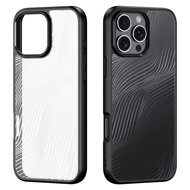 Serie Dux Ducis Aimo Para Iphone 16 Pro Max Case TPU+PC Anti-Drop Matte Cover (certificación Reach) - Negro