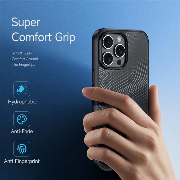 Serie Dux Ducis Aimo Para Iphone 16 Pro Max Case TPU+PC Anti-Drop Matte Cover (certificación Reach) - Negro