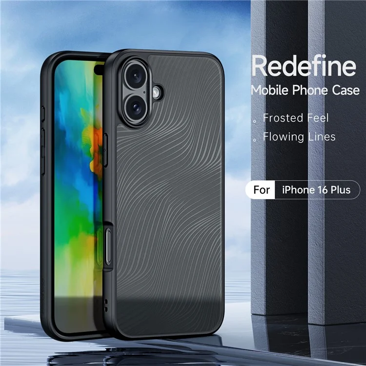 Dux Ducis Amo Series Для Iphone 16 Case TPU+PC Antip-drop Matte Cope Cope (cave Certification) - Черный