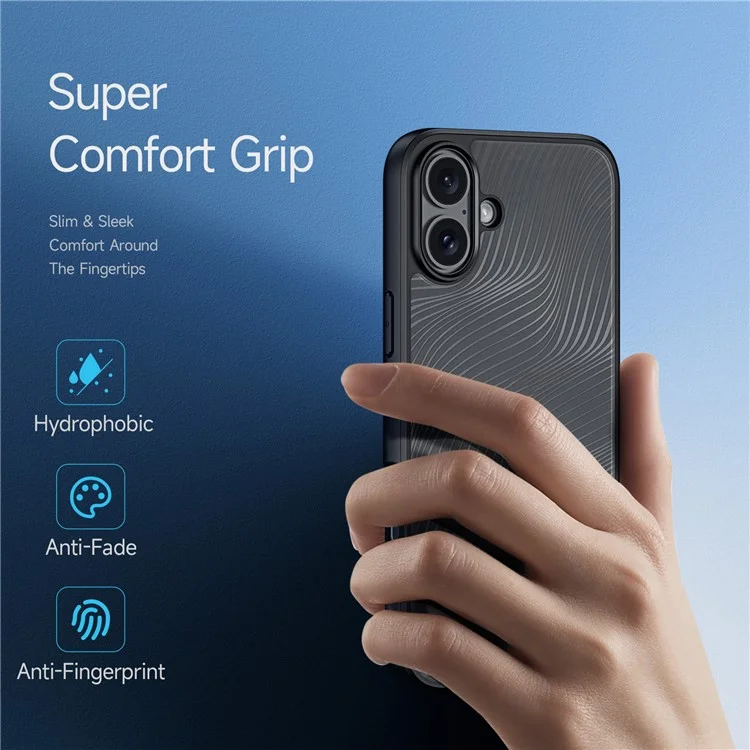 Dux Ducis Amo Series Для Iphone 16 Case TPU+PC Antip-drop Matte Cope Cope (cave Certification) - Черный