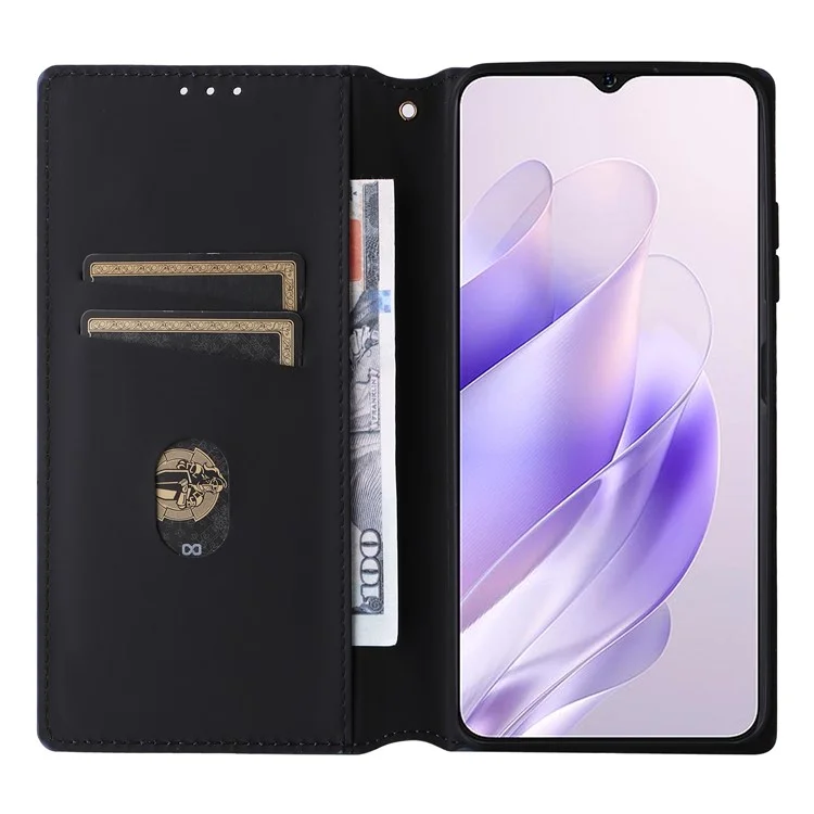 Para Oukitel C37 Case 3D Rhombus PU Leather Phone Cover Magnetic Closing - Prata