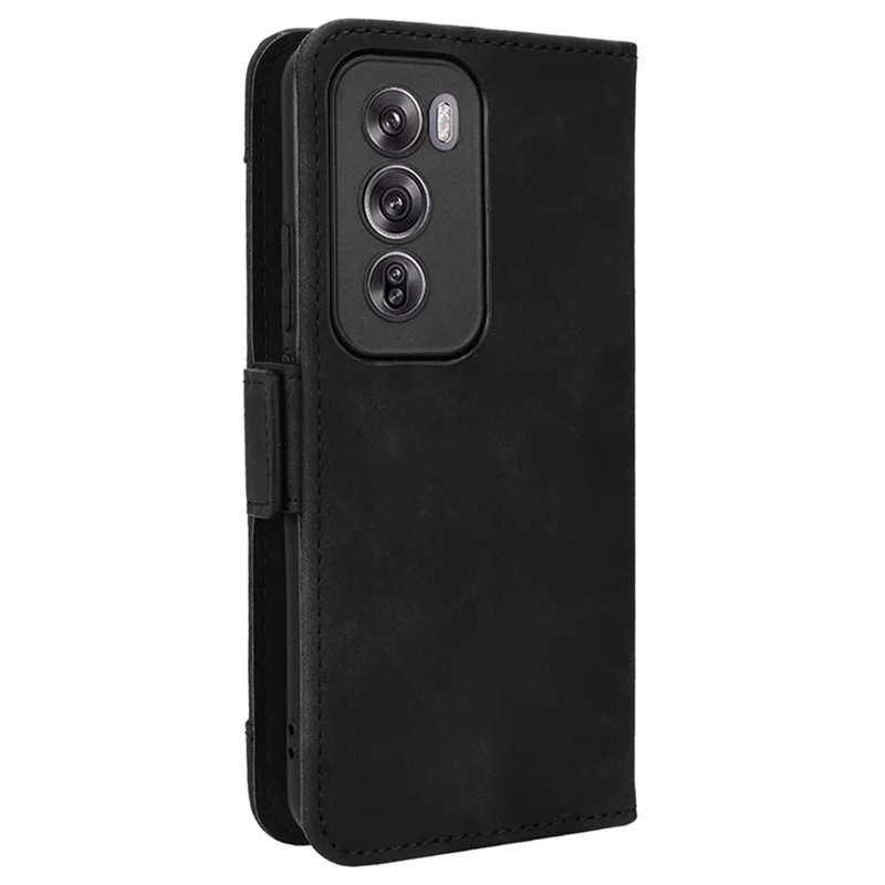 Для Oppo Reno12 5G (Global) Чехол-кошелек Кожаный Чехол для телефона с несколькими слотами для карт - Черный