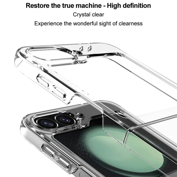 IMAK Crystal Case II Pro for Samsung Galaxy Z Flip6 5G Clear Case Two-Piece PC Phone Cover (Upper Cover+Lower Cover)