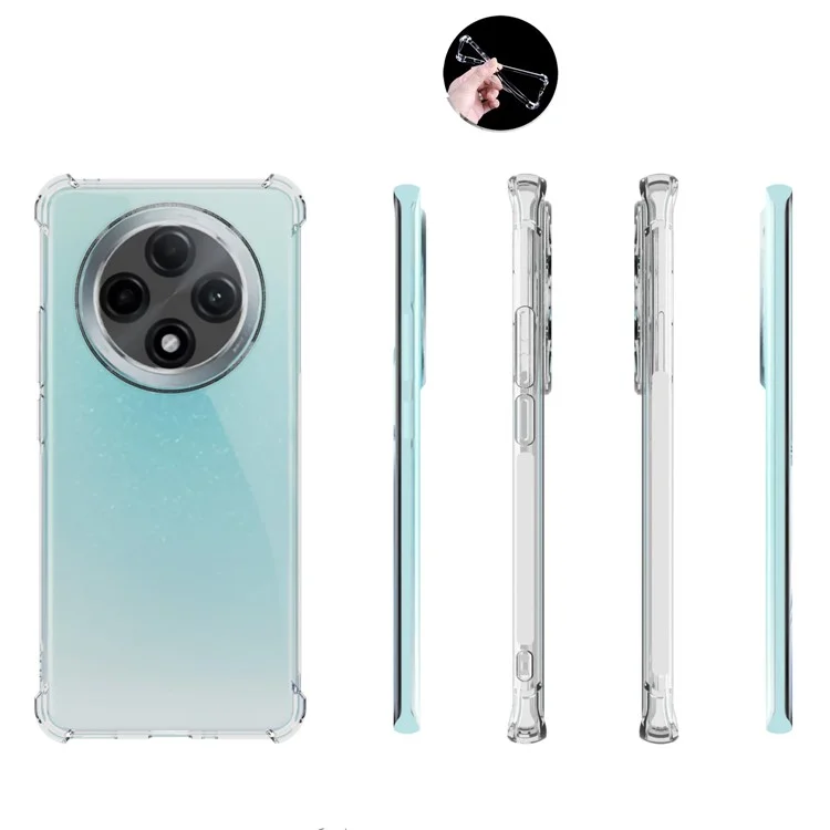 Per Oppo F27 Pro+ 5G Clear Case Soft Touch TPU Phone Cover Corner Cushion