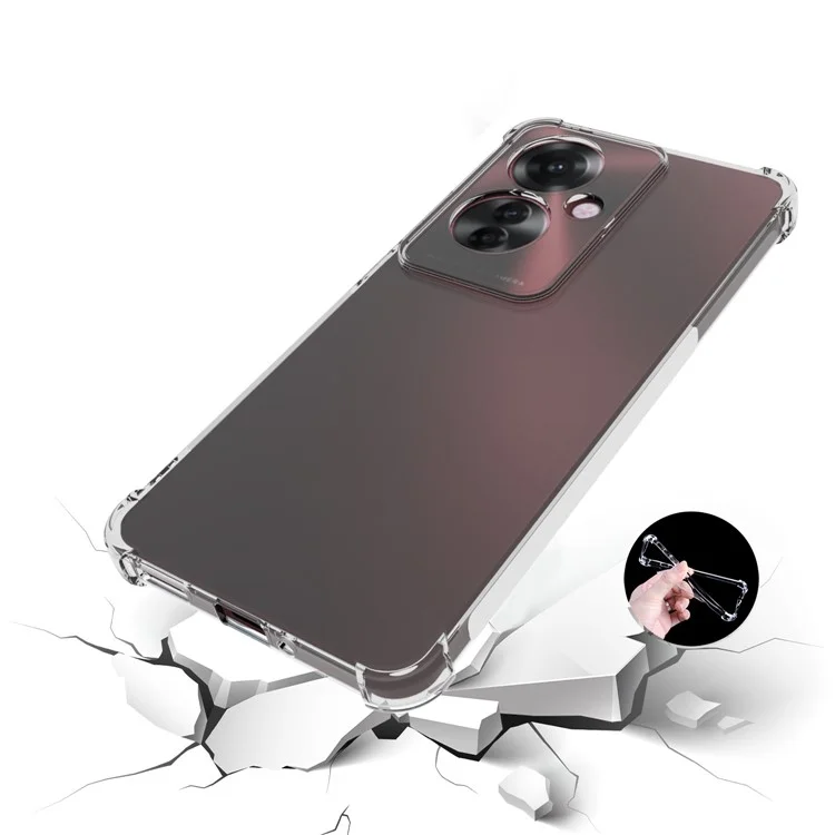 Per Oppo Reno11 A 5G Case Anti-Drop Transparent TPU Phone Cover
