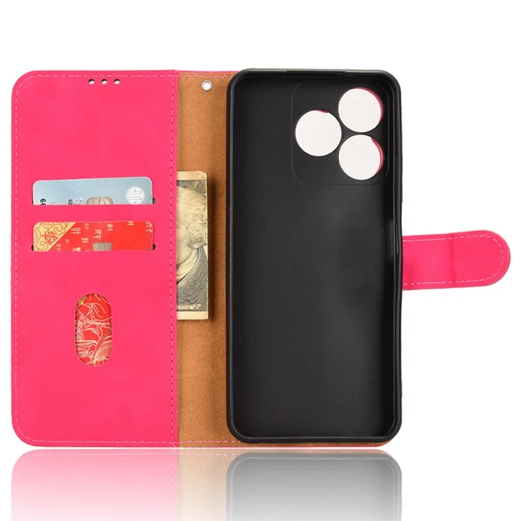 Funda Para Wiko T20, Piel Sintética Con Tacto de Piel, Billetera Tipo Flip Cover - Rosa